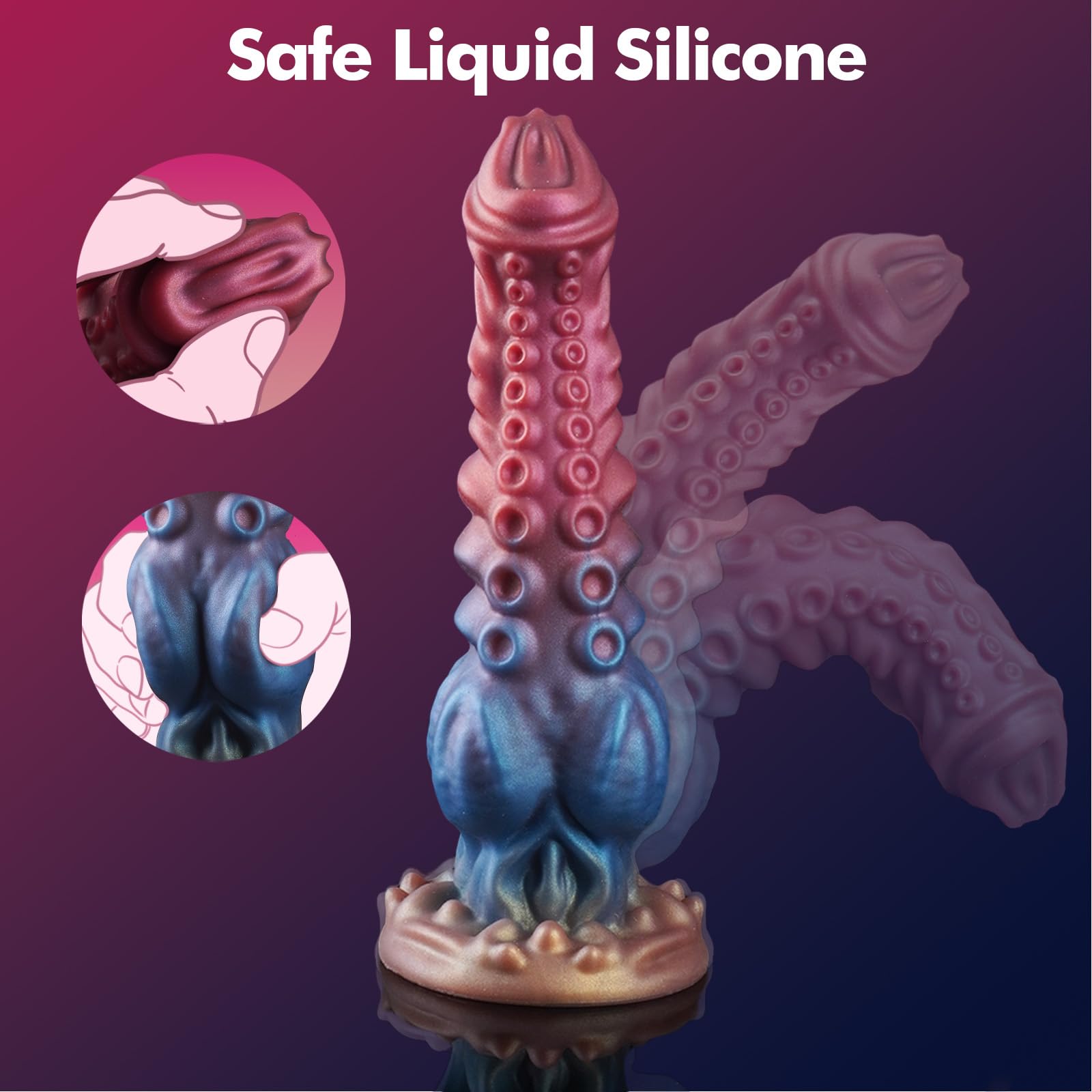 Akkoro 9.71" Huge Knot Dildo With Lifelike Tentacles & Unique Texture - Laphwing