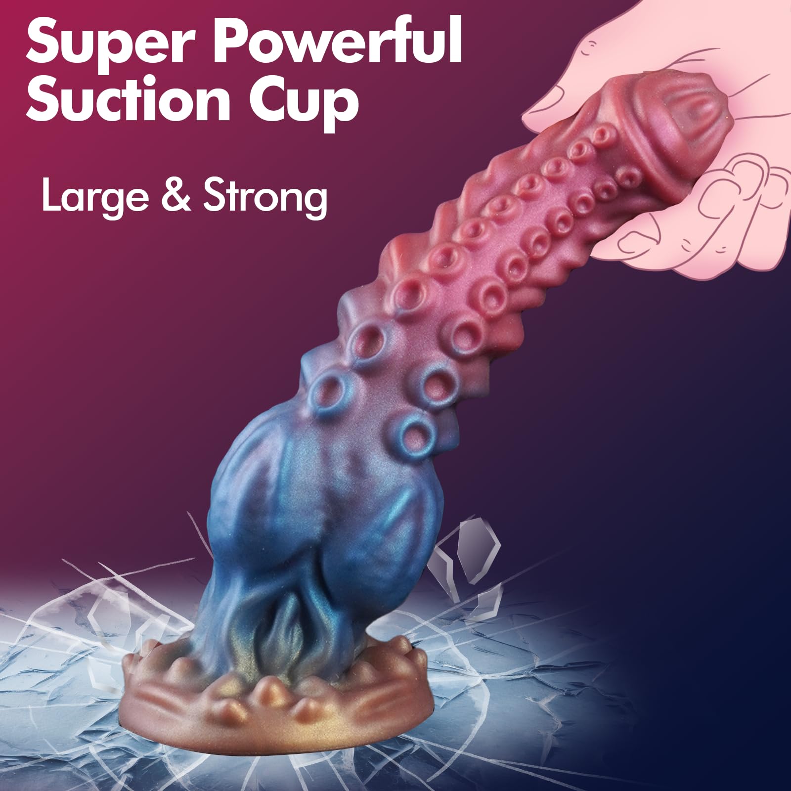 Akkoro 9.71" Huge Knot Dildo With Lifelike Tentacles & Unique Texture - Laphwing