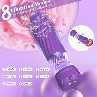 Crown Purple Bullet Vibrator Nipple Stimulator With 8 Multiple Vibrations - Laphwing