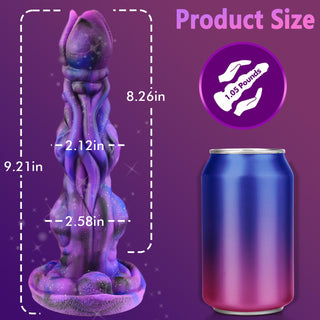 Demo 9.2 Inch Fantasy Monster Dildo With Two Big Knots Laphwing