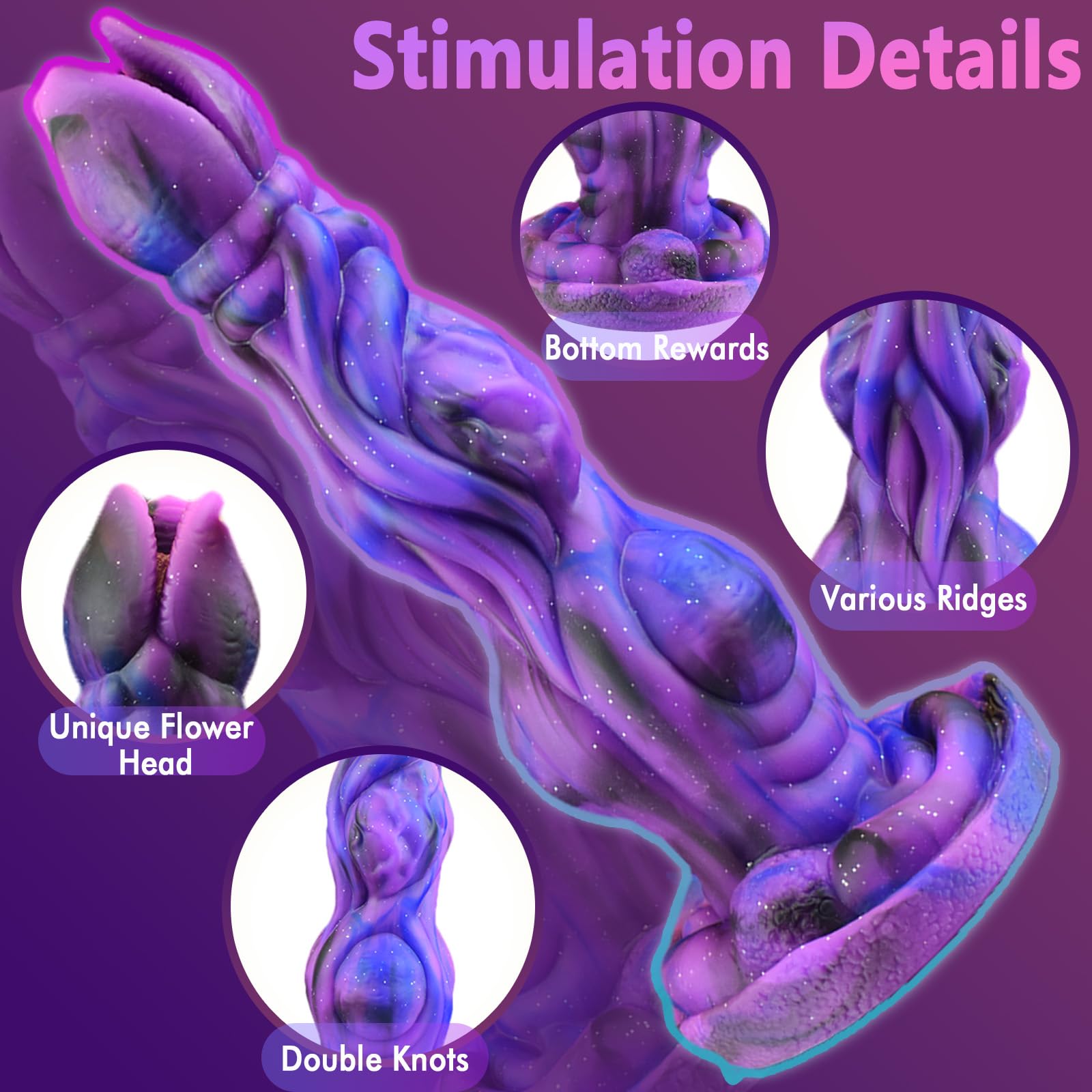 Demo 9.2 Inch Fantasy Monster Dildo With Two Big Knots Laphwing