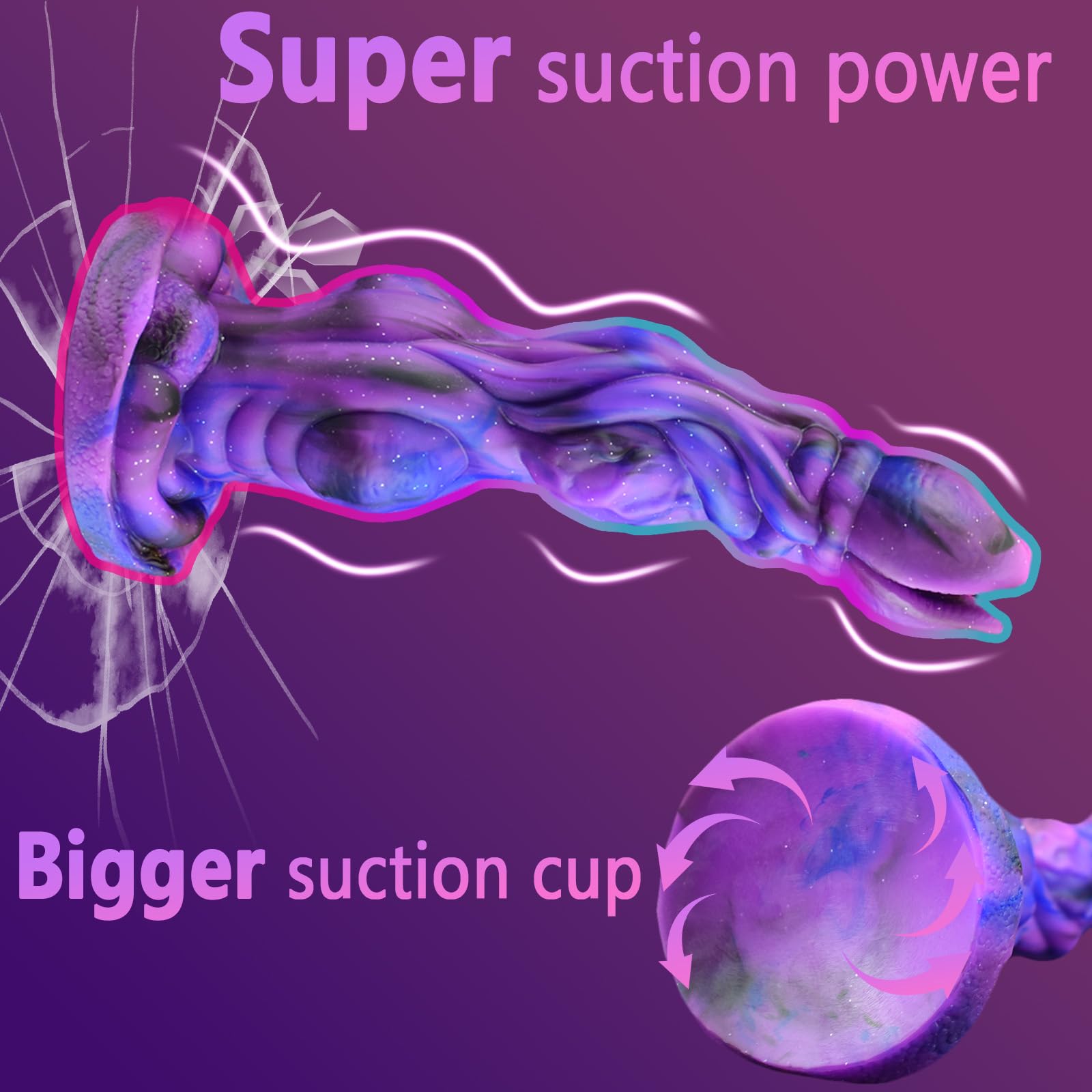 Demo 9.2 Inch Fantasy Monster Dildo With Two Big Knots Laphwing