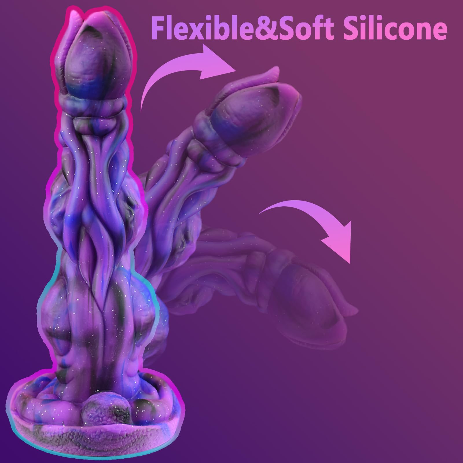 Demo 9.2 Inch Fantasy Monster Dildo With Two Big Knots Laphwing