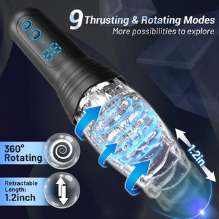 Jayce Automatic Male Masturbator With 9 Thrusting And Rotating And 9 Vibrating Modes Laphwing