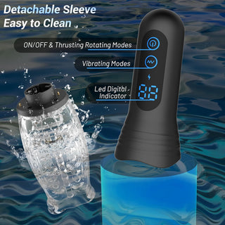 Jayce Automatic Male Masturbator With 9 Thrusting & Rotating & 9 Vibrating Modes - Laphwing