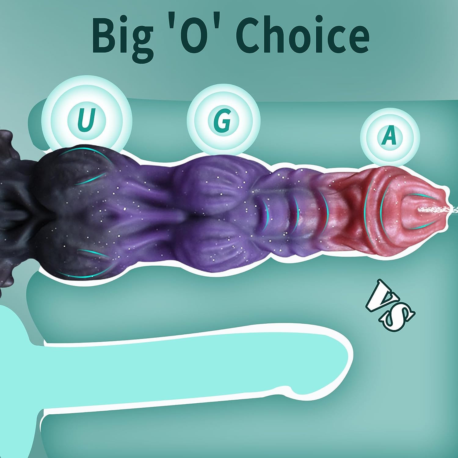 Morgan 9.6" Squirting Monster Dildo With Unique Size & Stimulating Texture Laphwing