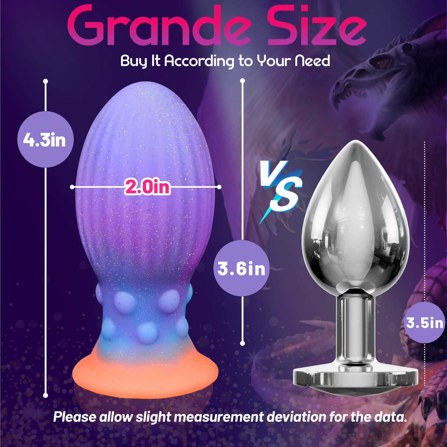 Laphwing Aurora Luminous Butt Plug Anal Toy