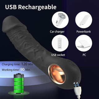 Laphwing Mira Black Realistic Dildo Vibrator G Spot