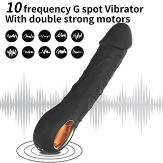 Mira Black Realistic Dildo Vibrator