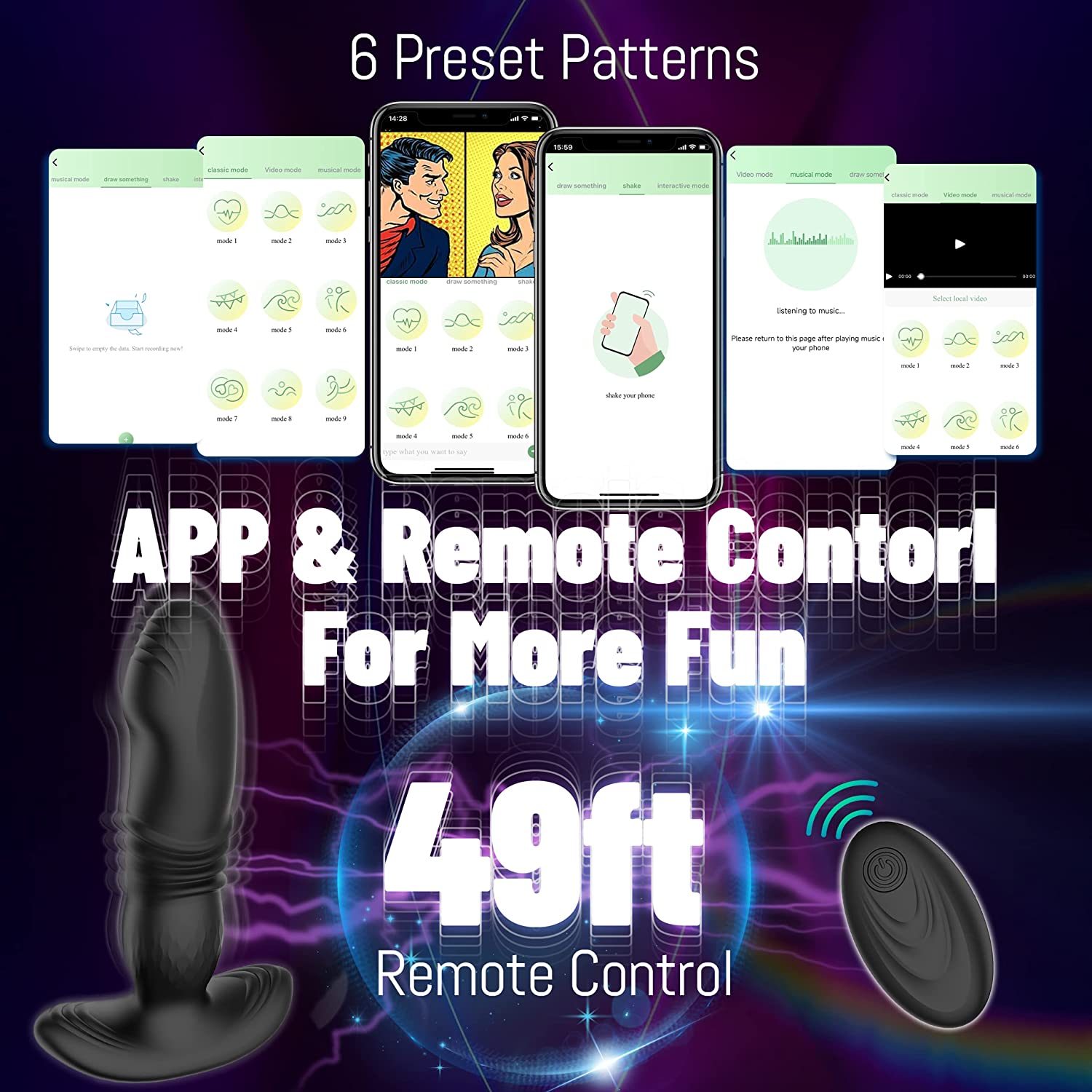 Laphwing Rider 5.79 Inch Thrusting Anal Vibrator App Available