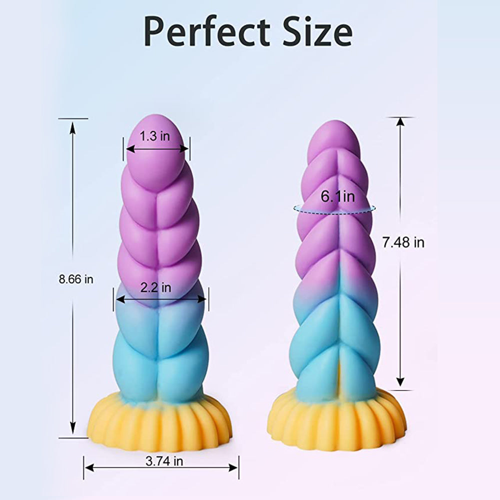 Laphwing Unicorn 8.66 Inch Yellow Liquid Silicone Dildo
