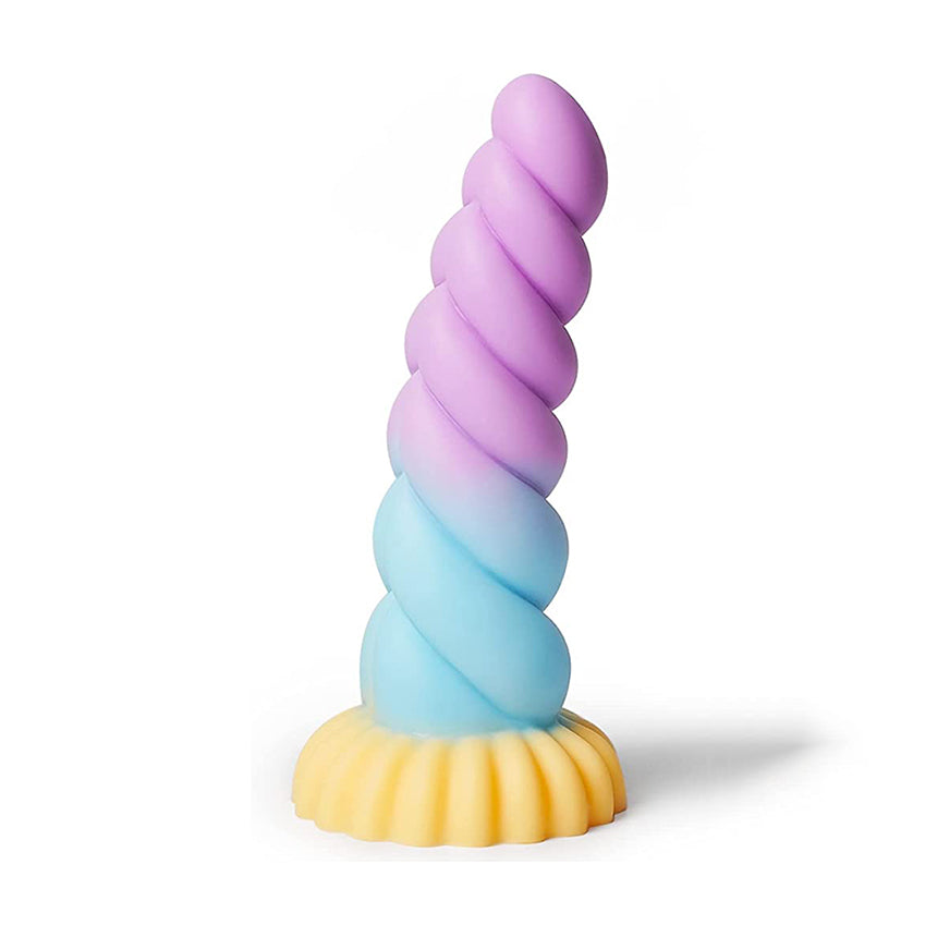 Laphwing Unicorn 8.66 Inch Yellow Liquid Silicone Dildo