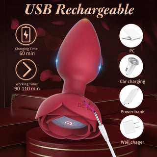 Laura Rose Vibrating Butt Plug Light Up With 7 Vibrations & Remote Control - Laphwing