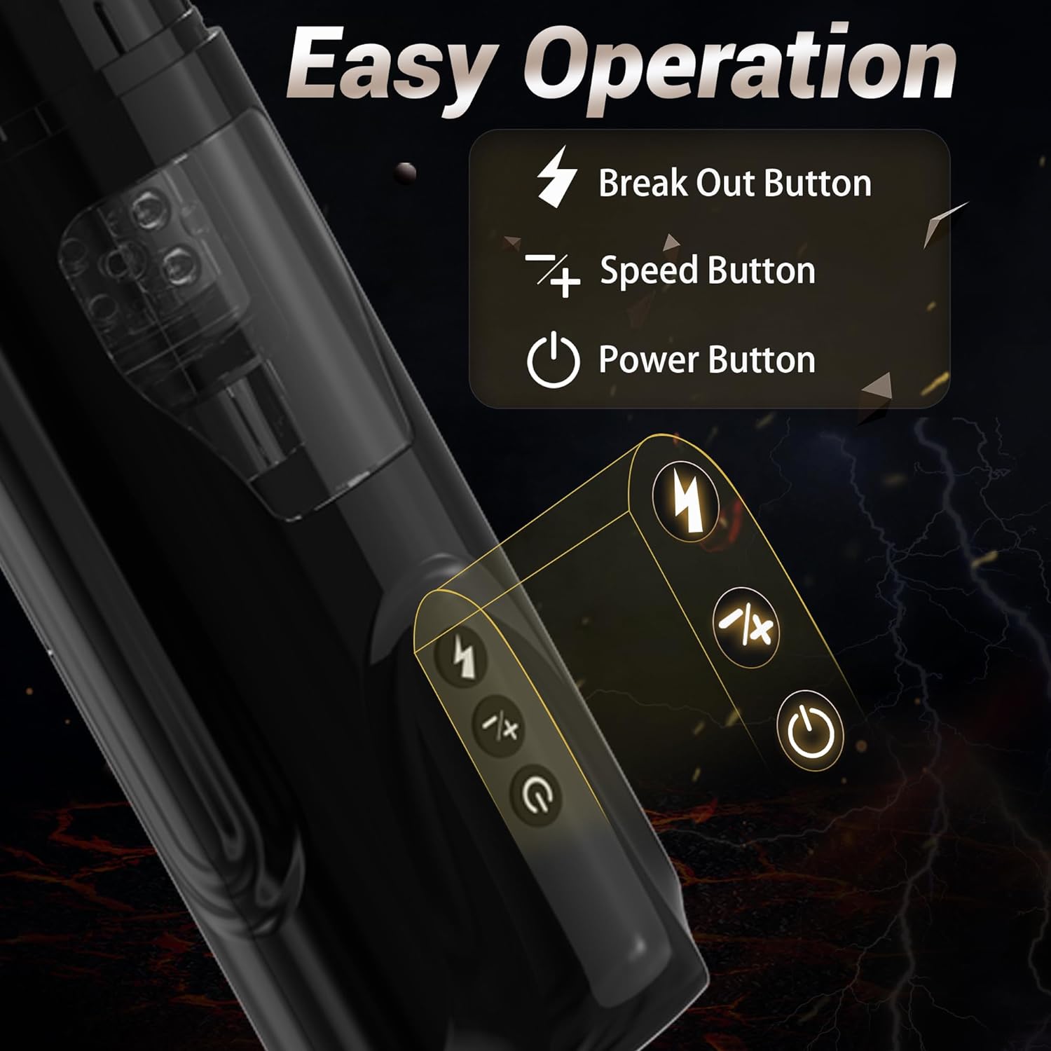 Phantom Automatic Male Masturbator With 7 Thrusting Rotating Modes