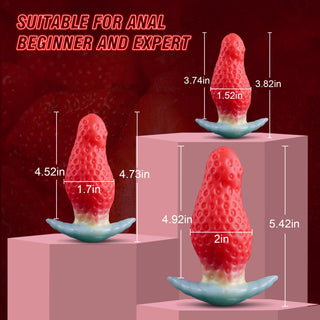 Strawberry Butt Plug Anal Trainer with Silicone Material-Laphwing