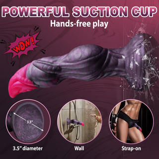 Scarlet 8.5" Knotted Dragon Dildo Fantasy Dildo With Strong Suction Cup - Laphwing