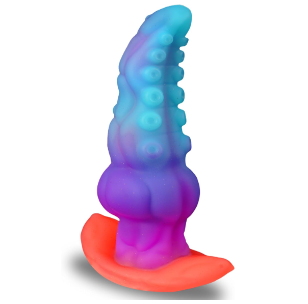 Bart 6.50 in Large Butt Plug Luminous Tentacle Dildo-Laphwing