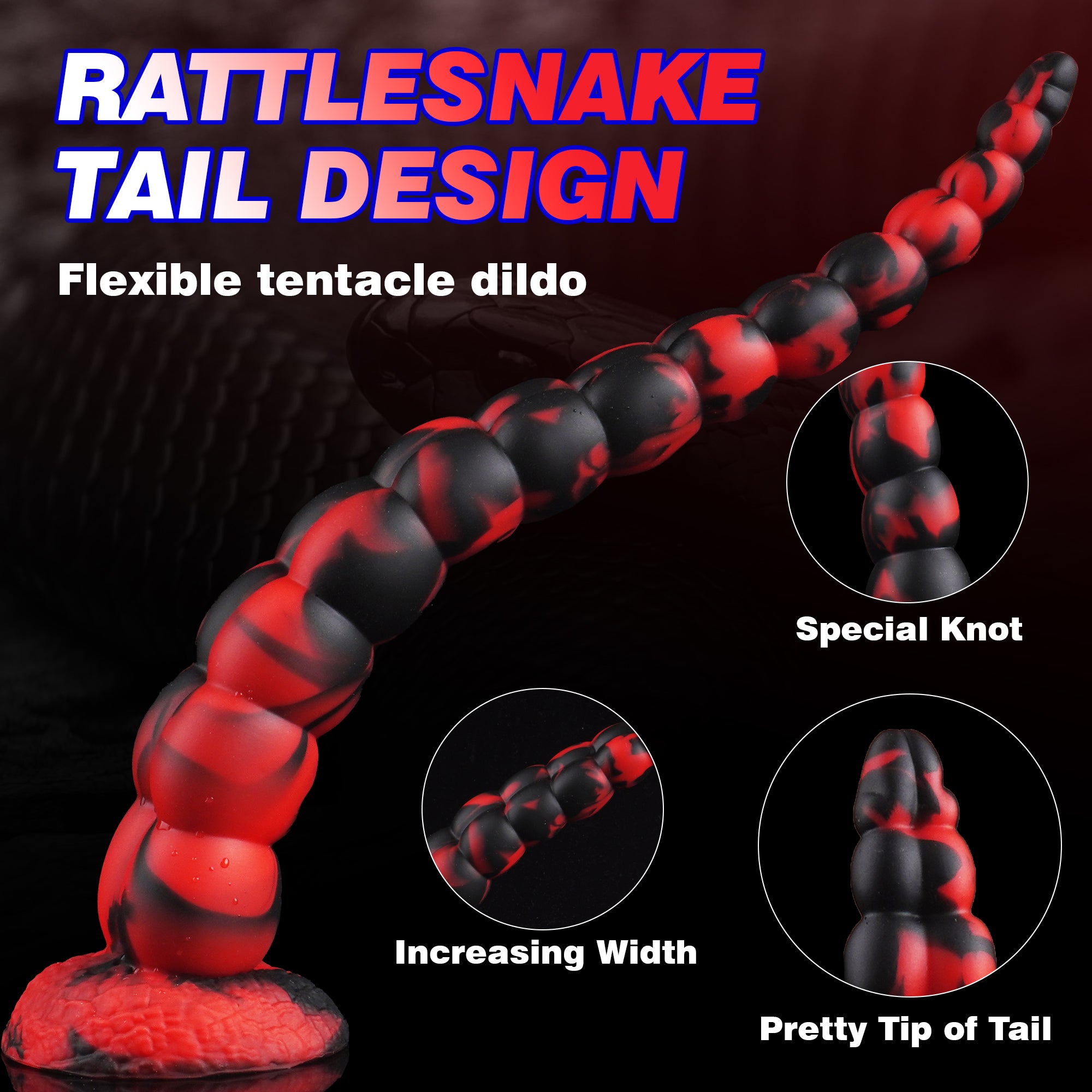 Kamanda 14.7“ Long Tentacle Dildo With Anal Beads-Laphwing