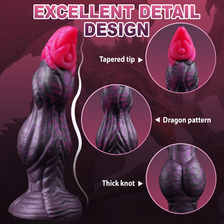 Scarlet 8.5" Knotted Dragon Dildo Fantasy Dildo With Strong Suction Cup - Laphwing