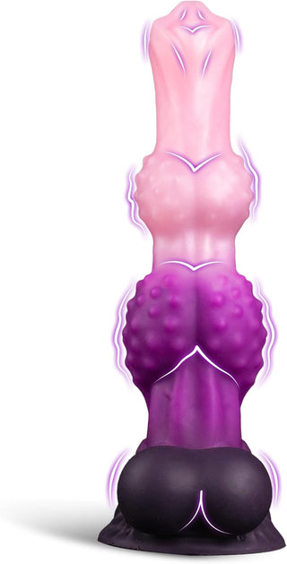 Leon 9.9" Dog Knot Dildo Huge Fantasy Dildo With Strong Suction Cup - Laphwing