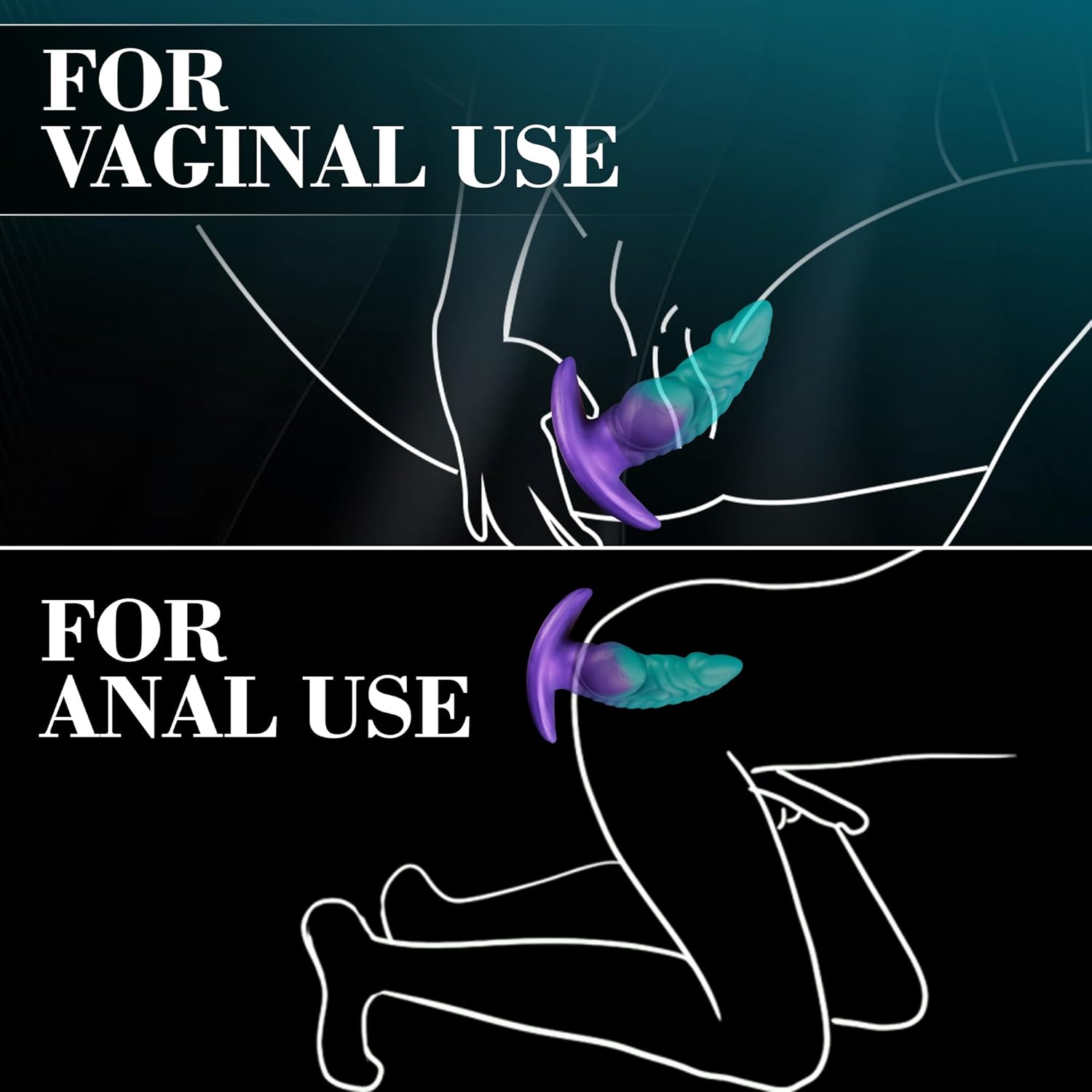 Megalodon 6.3" Large Butt Plug with Knot for Anal Training - Laphwing