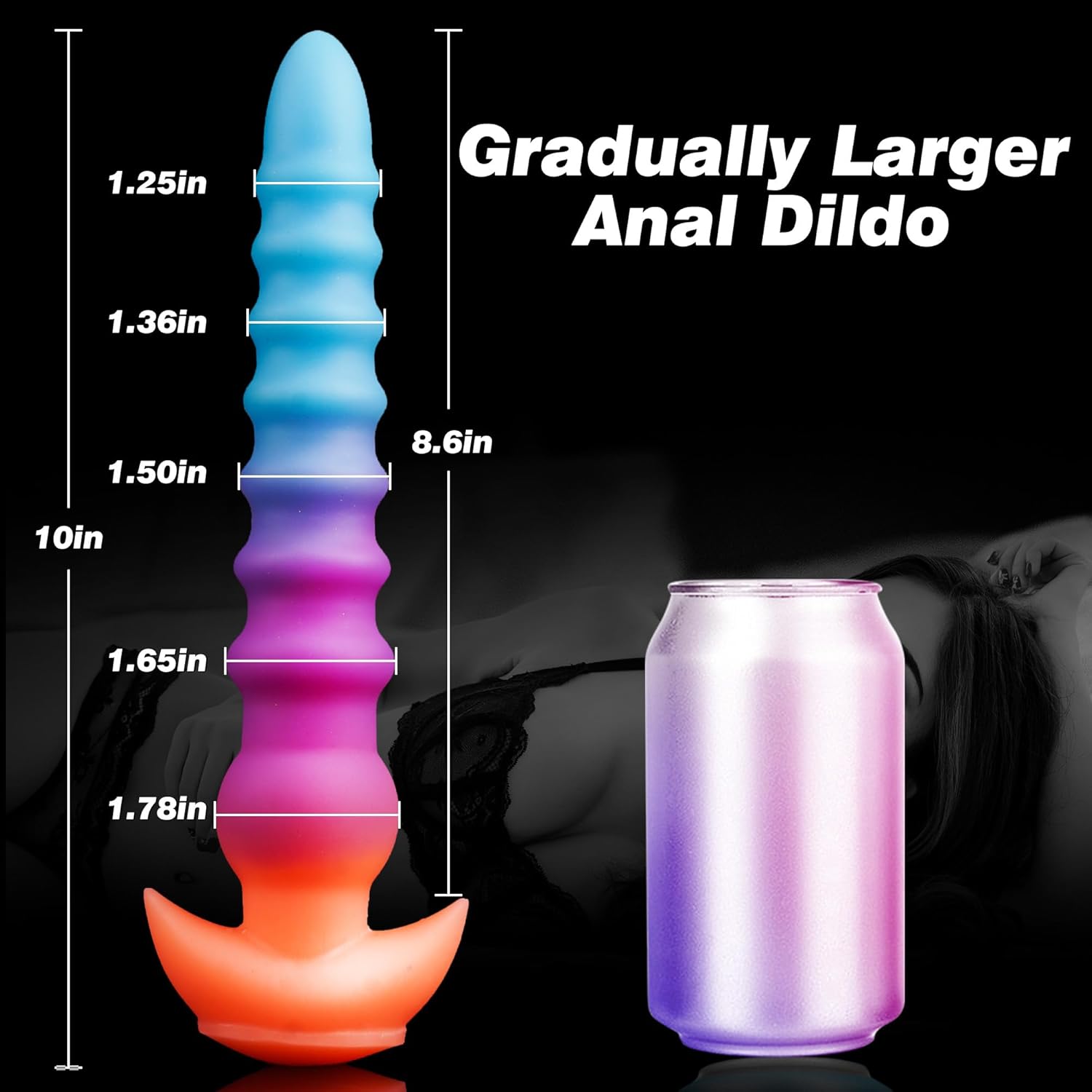 Rainbow Beads Anal Dildo Fantasy Dildo - Laphwing