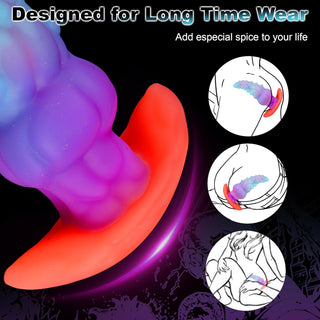 Bart 6.50 in Large Butt Plug Luminous Tentacle Dildo-Laphwing