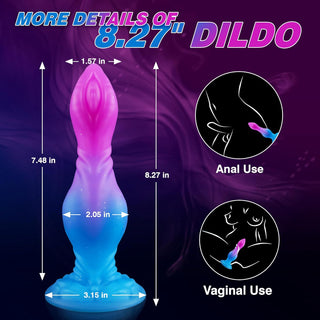 Jenny 8" Fantasy Dildo Monster Dildo with Knot-Laphwing