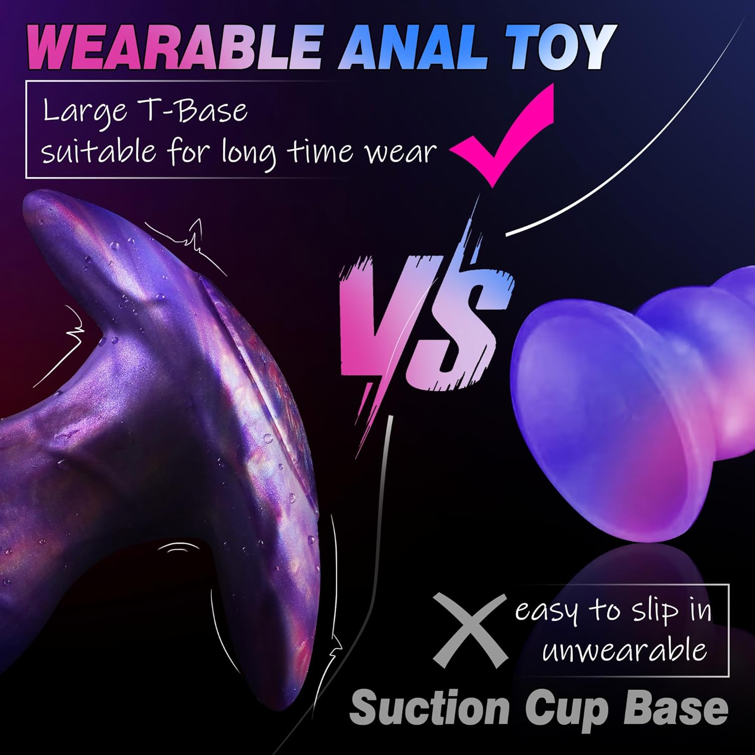 Yula 6.89" Anal Plug Large Butt Plug Huge Anal Dildo - Laphwing