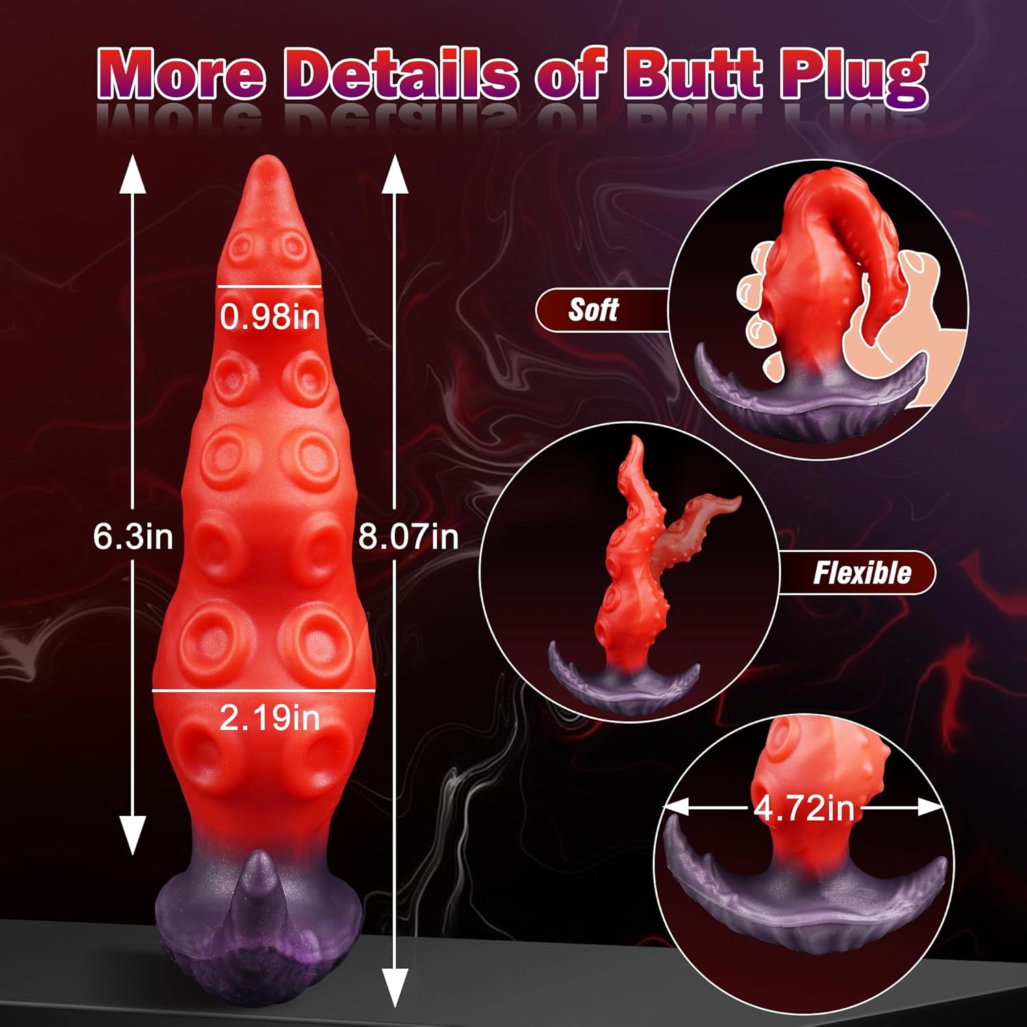 Larke Huge Buttplug Tentacle Butt Plug-Laphwing