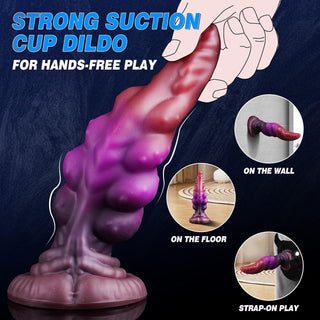 7.8" Tapered Knotted Dildo Fantasy Dildo With Strong Suction Cup-Laphwing