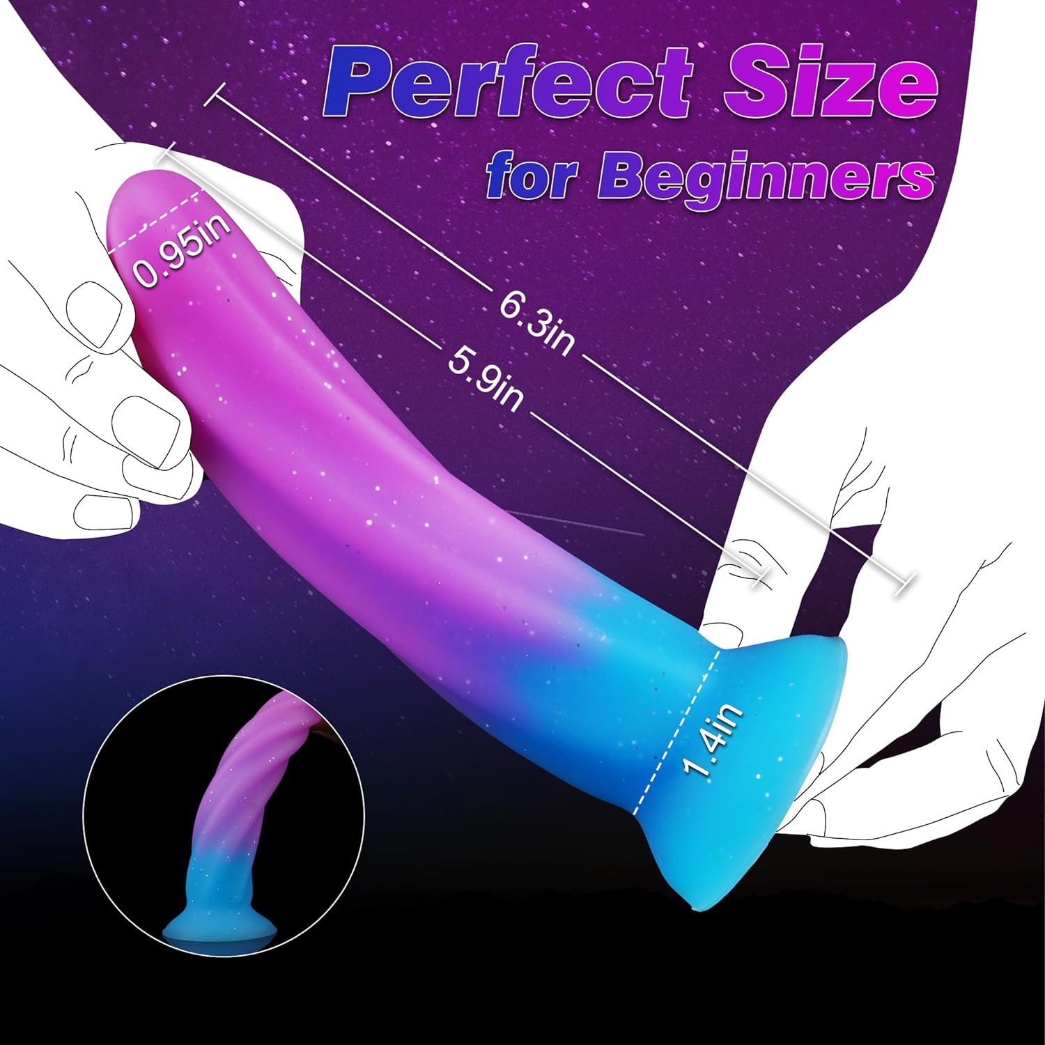 Baner 6 inch Silicone Dildo With Suction Cup-Laphwing