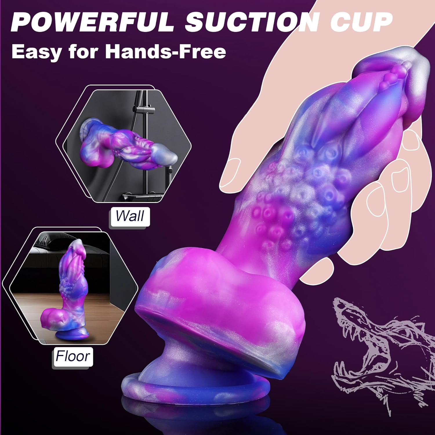 Dean 7.09" Monster Knot Dildo-Laphwing
