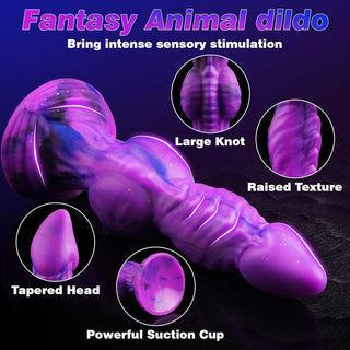 Claire 9.8" Dragon Dildo Monster Dildo Knot Dildo -Laphwing