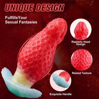 Strawberry Butt Plug Anal Trainer with Silicone Material-Laphwing