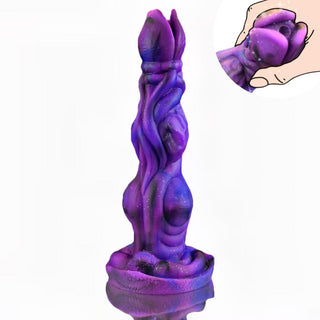 Demo 9.2 Inch Fantasy Monster Dildo With Two Big Knots Laphwing
