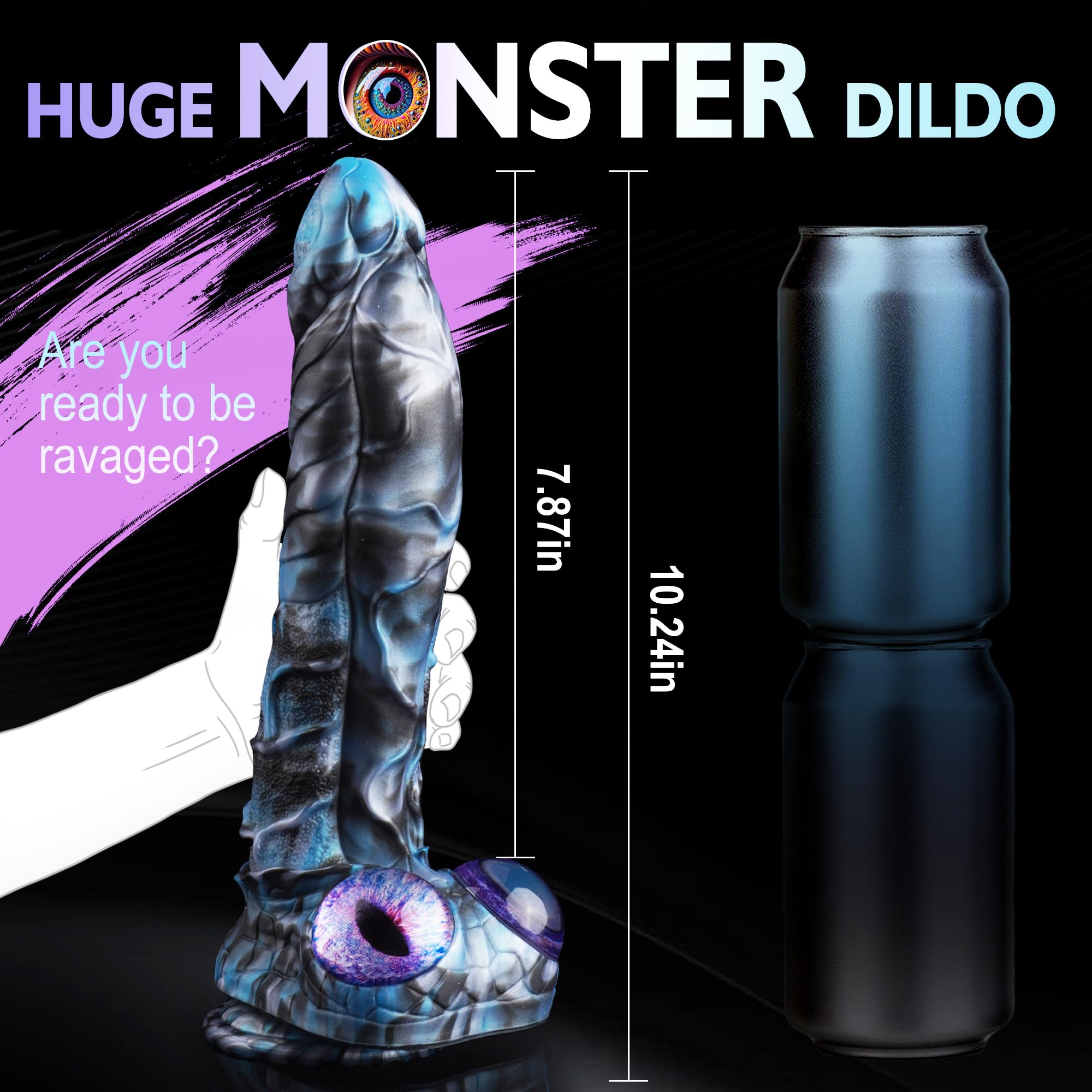 Dracomon 10.24" Fantasy Monster Dildo With Scary Eyes - Laphwing