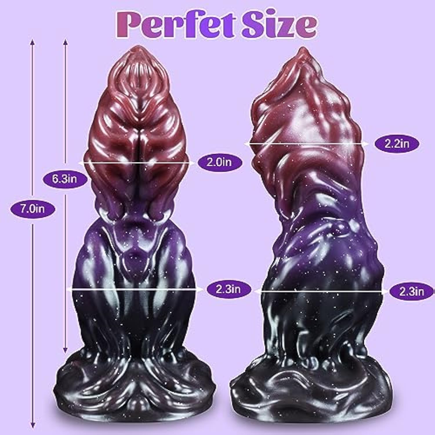 Flame 7 Inch Fantasy Monster Dildo With Unique Stimulating Texuture Laphwing