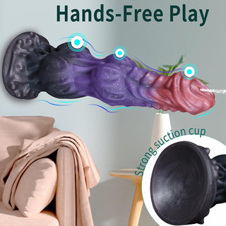 Morgan 9.6" Squirting Monster Dildo With Unique Size & Stimulating Texture Laphwing