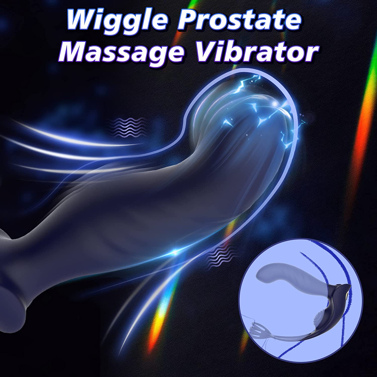 Laphwing Blue Eagle Dual Penis Ring Prostate Anal Vibrator