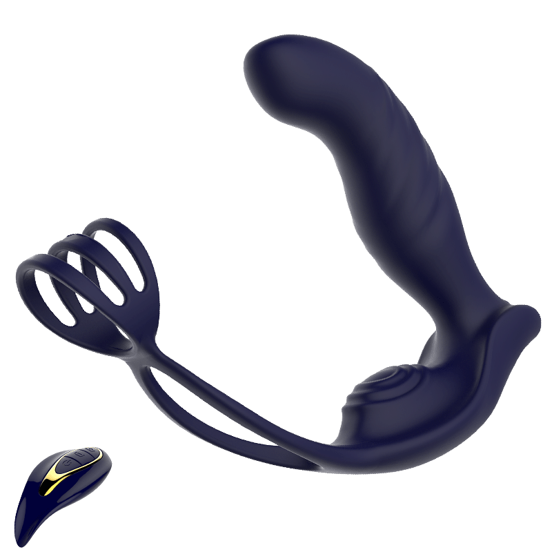 Blue Eagle Dual Penis Ring Prostate Anal Vibrator
