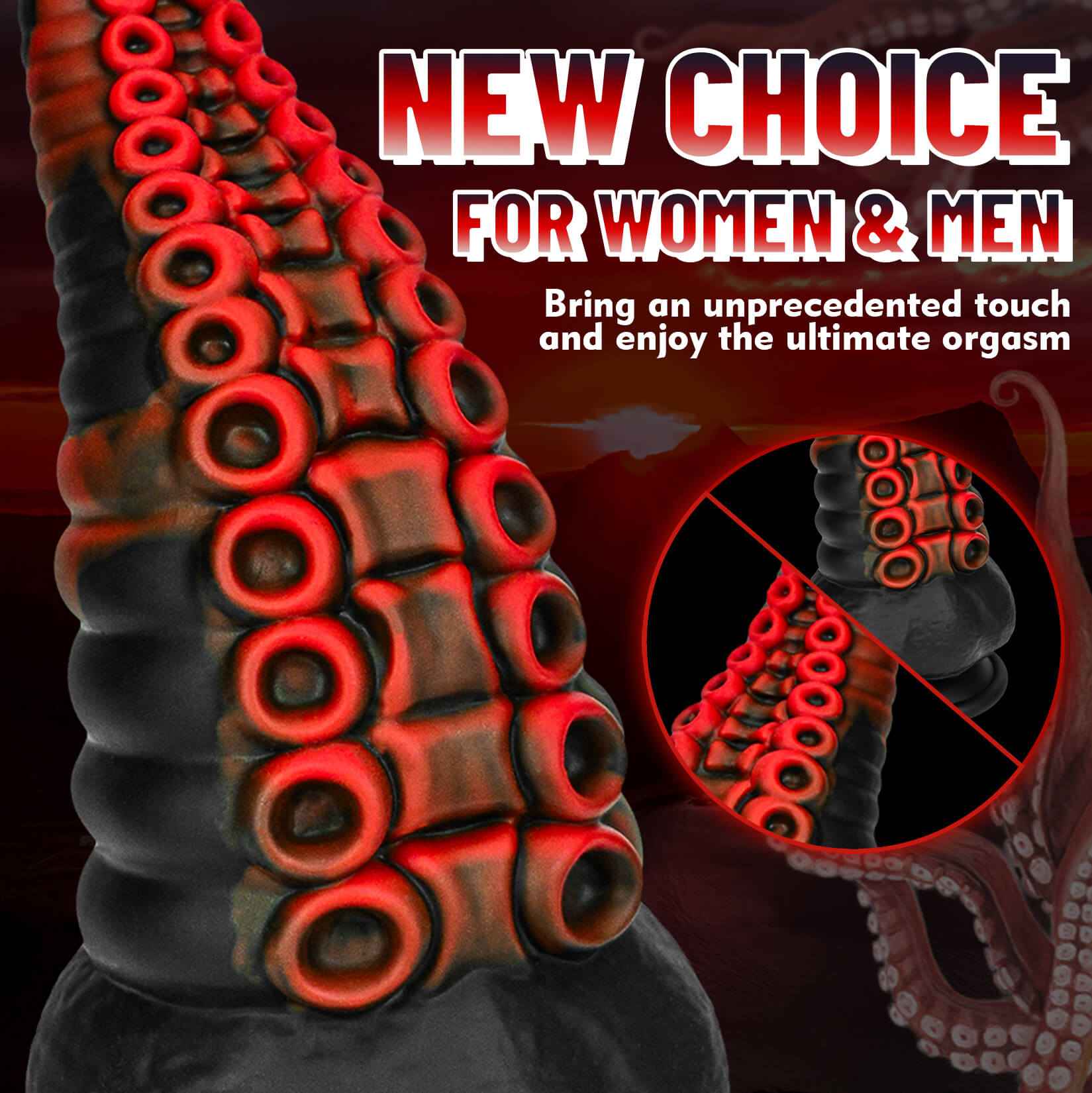 Laphwing Dracula 8.7 Inch Hand Mixed Silicone Tentacle Dildo