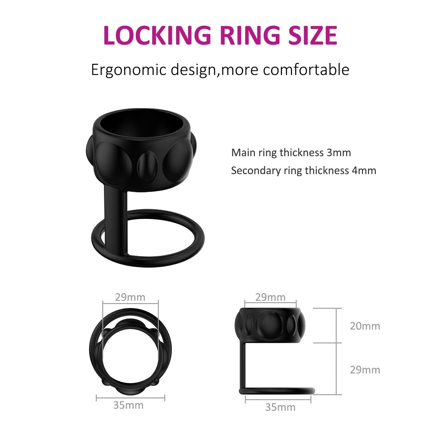 Laphwing Lordeing Platinum Silicone Penis Ring