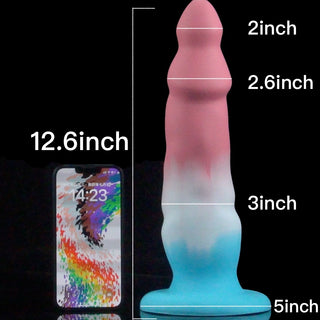 Macaron 12.6 Inch Giant Fantasy Dildo With Dreamy Colors  Laphwing