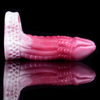 Night Fury 6.8" Dragon Penis Sleeve Extender With Clear Stimulating Texture Design - Laphwing
