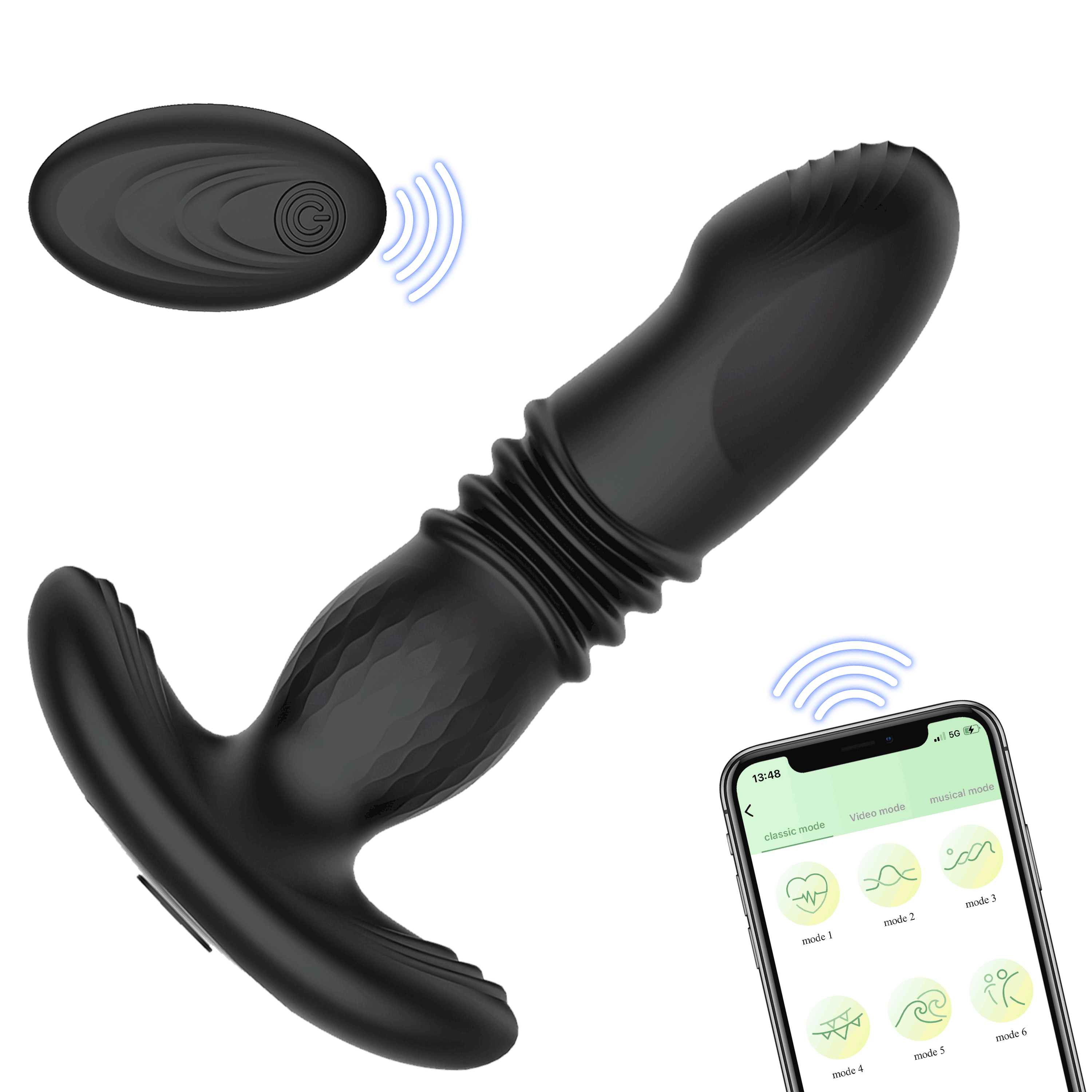 Laphwing Rider 5.79 Inch Thrusting Anal Vibrator App Available