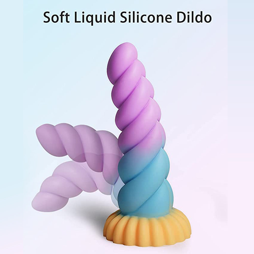 Laphwing Unicorn 8.66 Inch Yellow Liquid Silicone Dildo