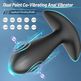 Leek Vibrating Butt Plug Prostate Massager With 10 Tapping And Vibrating Modes Laphwing