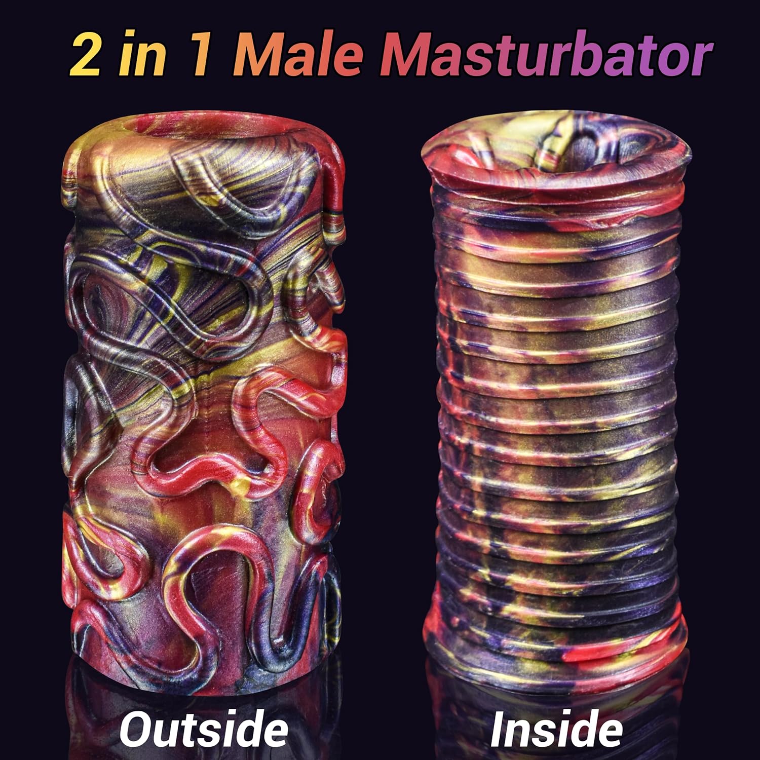 Nocturne 2 in 1 Pocket Pussy Male Masturbator With Open-ended Design - Laphwing