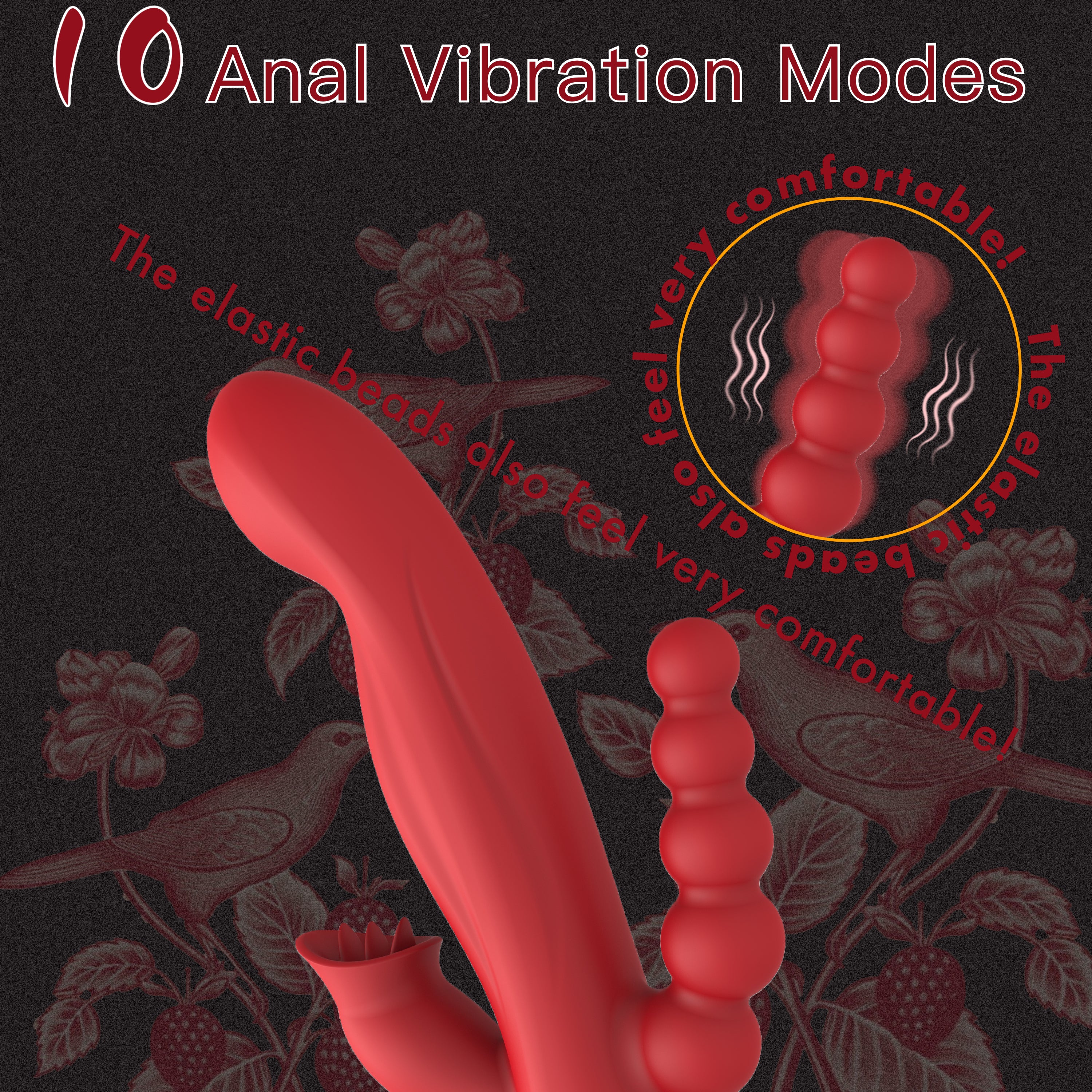 Suzaku G-spot Vibrator With 7 Tongue Vibration & Bending Modes - Laphwing